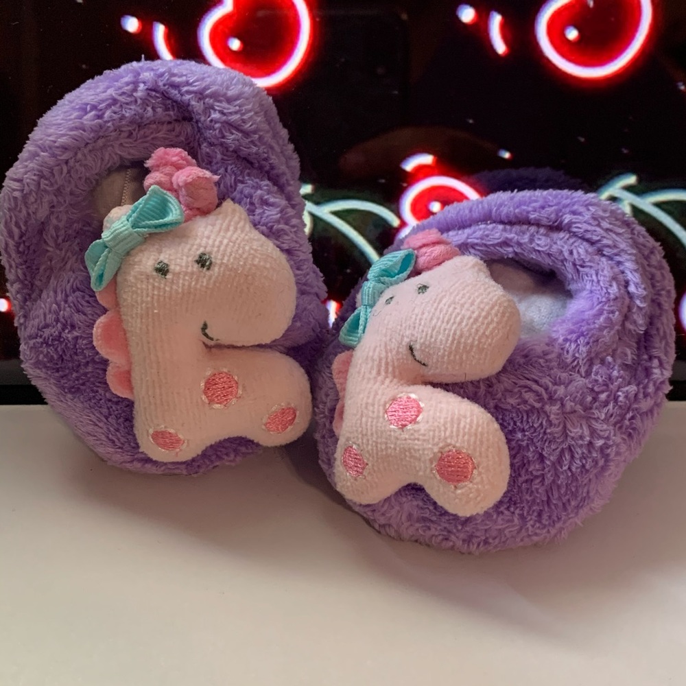 Purple Baby Slipper Shoes